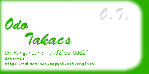 odo takacs business card